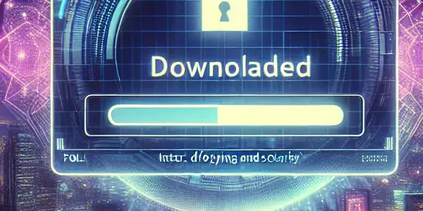 A futuristic digital landscape showcasing a torrent client download for Japanese AV films amid a vibrant cyberpunk cityscape.